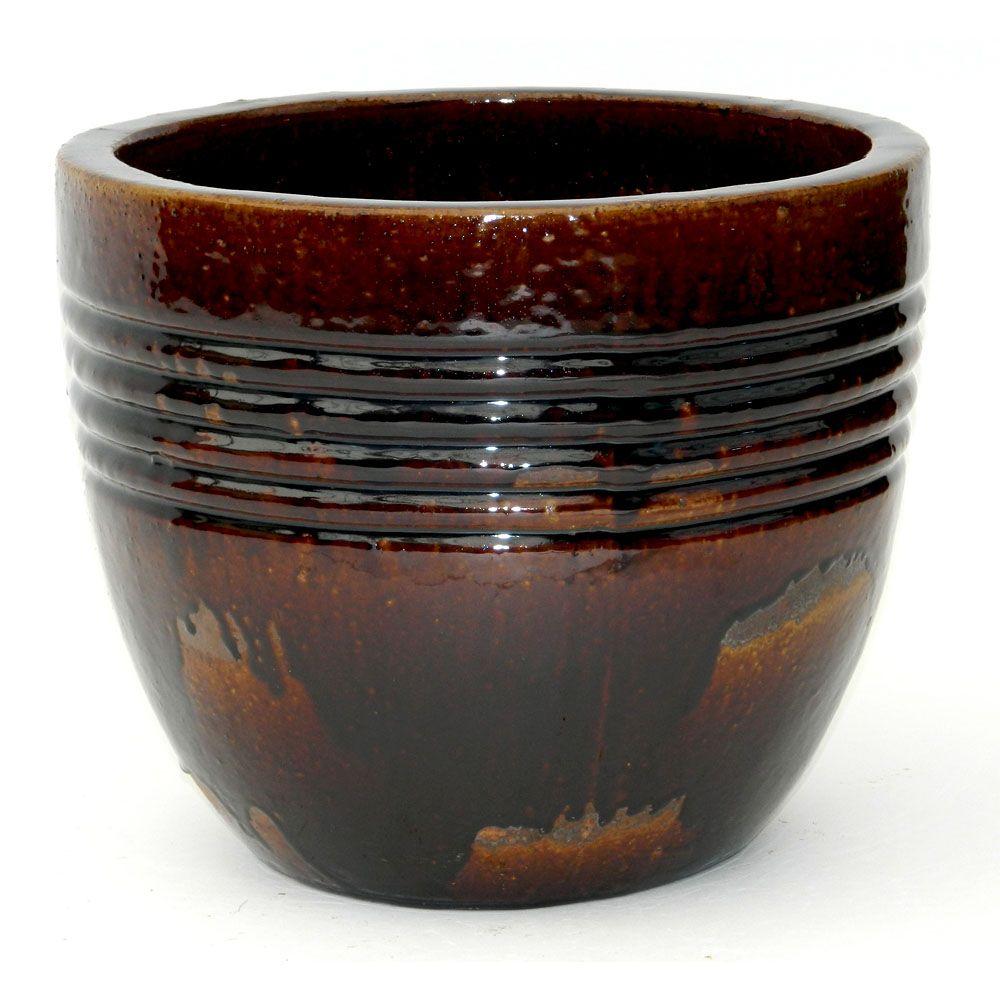 The Plant Stand of Arizona 11 in. Round Glazed Ceramic