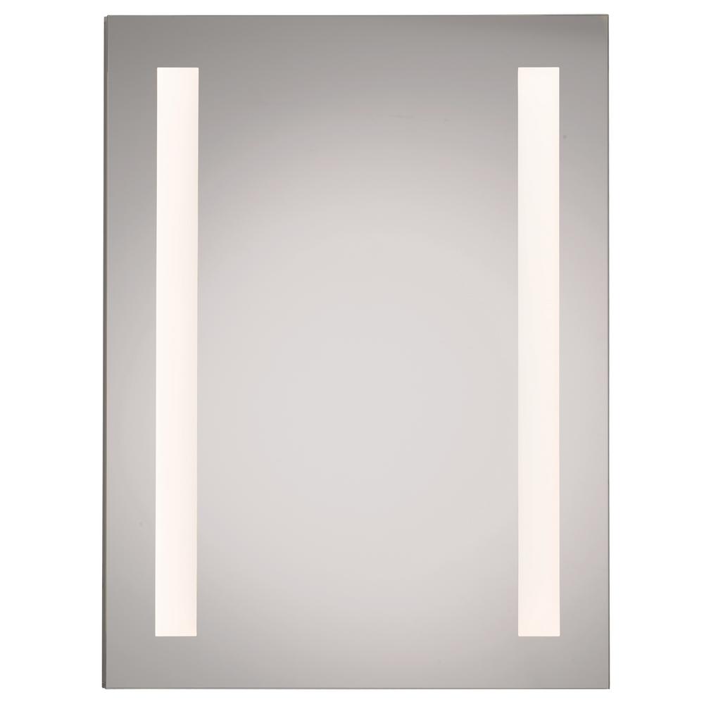 Afina Led Backlit Single Door Medicine Cabinet 24 In X 36 In Hinge Left With Electric And Night Light I Sd2436 P L The Home Depot