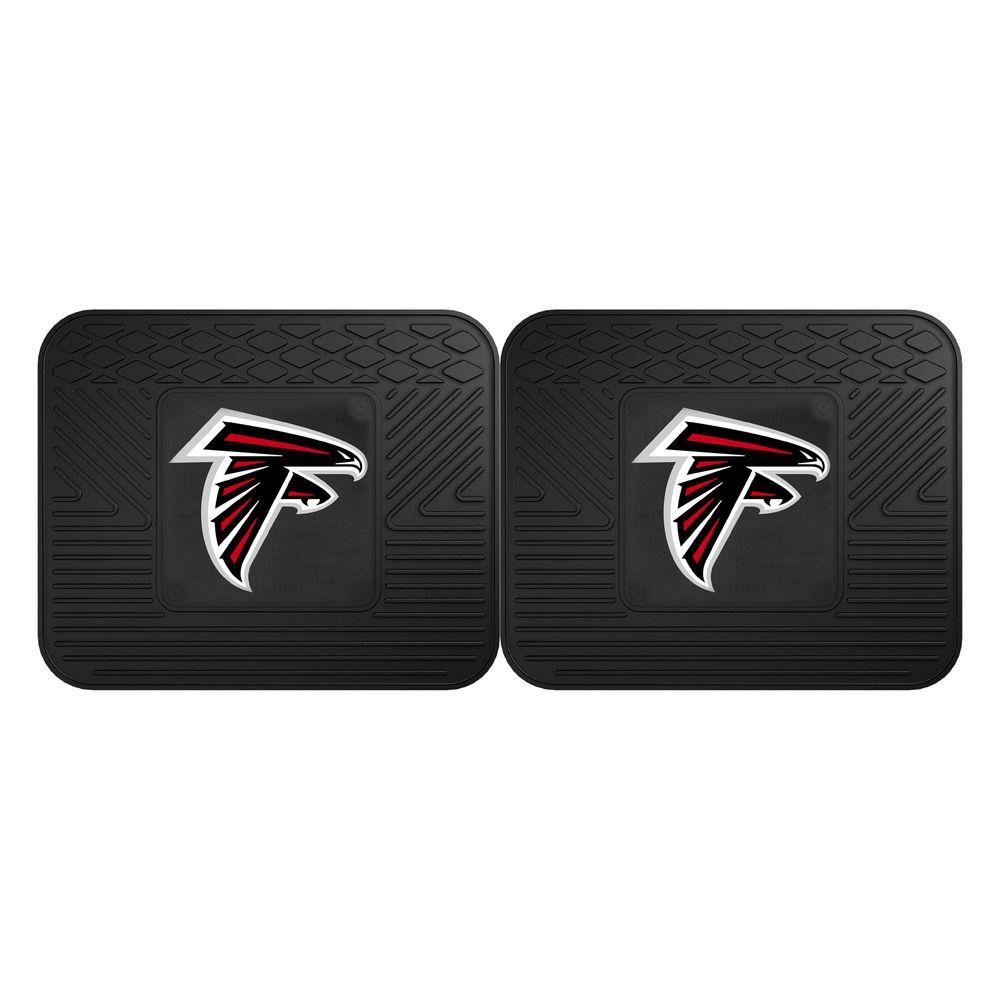 Fanmats Nfl Atlanta Falcons Black Heavy Duty 2 Piece 14 In X 17