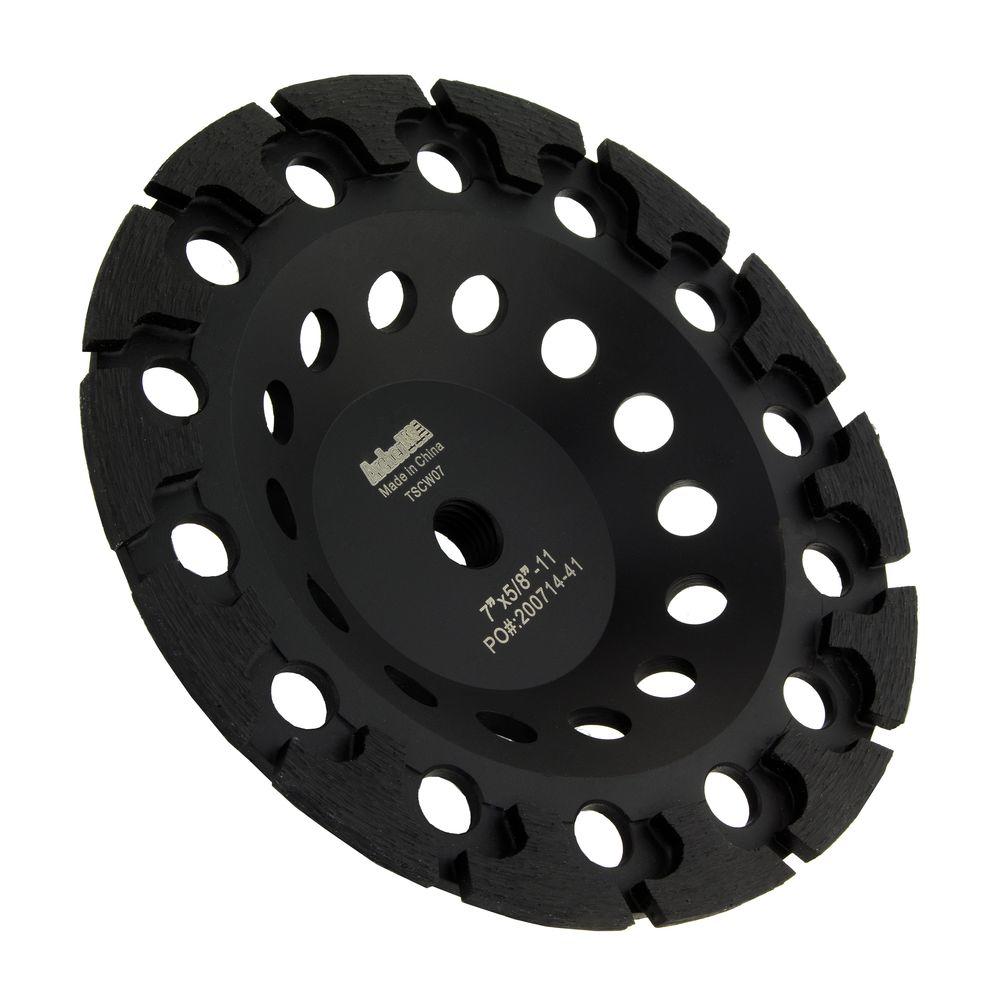 Archer USA 5/8 inch -11 Thread T-Segmented Diamond Grinding Cup Wheel 7 inch for... by Archer USA
