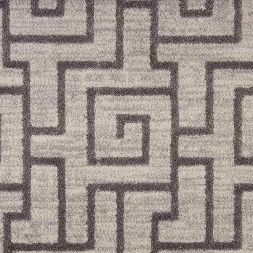 Natural Harmony Labyrinth Sterling Gray Custom Area Rug With Pad