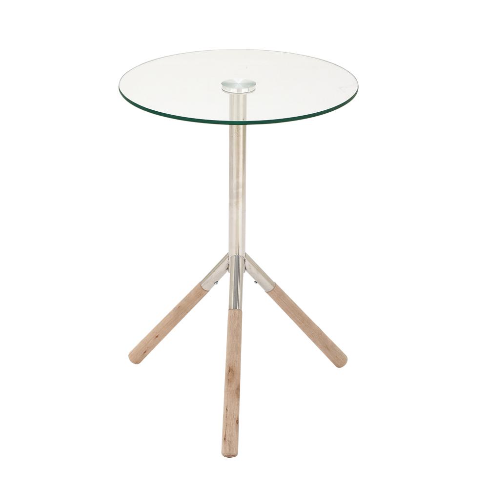 Silver Stainless Steel And Gl Round Accent Table 14862 The Home Silver Stainless Steel And Gl Round Accent Table