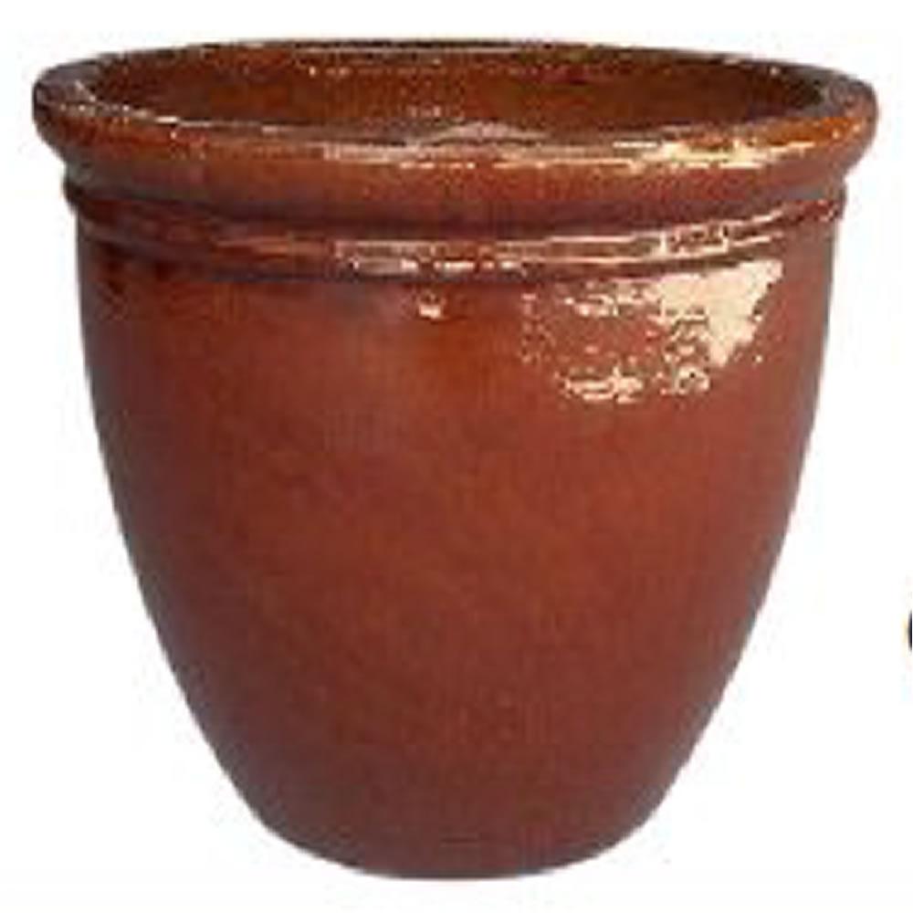 Small 12 In Dark Red Clay Pot 848505008752 The Home Depot