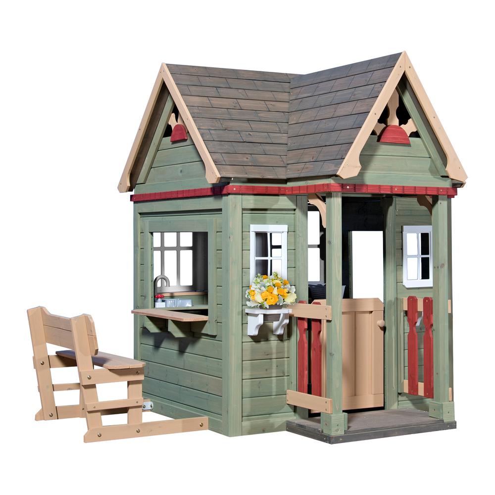 Kidkraft Bayberry Wooden Playhouse P280050 The Home Depot