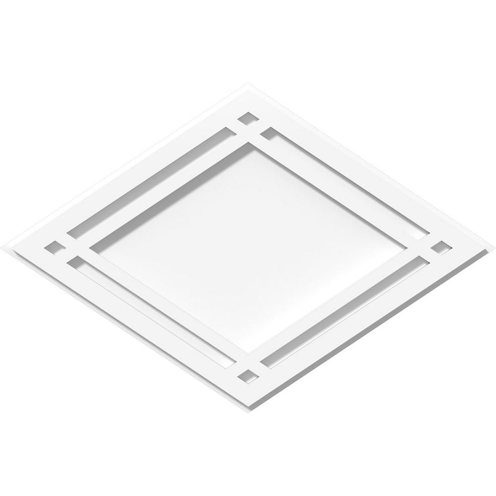 Ekena Millwork 1 In P X 20 In W X 13 3 8 In H Diamond Architectural Grade Pvc Contemporary Ceiling Medallion