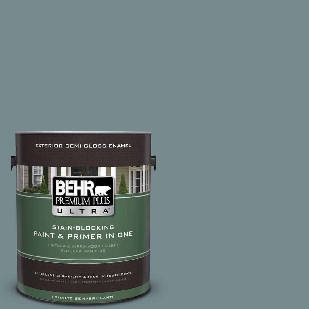 BEHR Premium Plus Ultra 1gal. N4705 Norwegian Blue SemiGloss Enamel