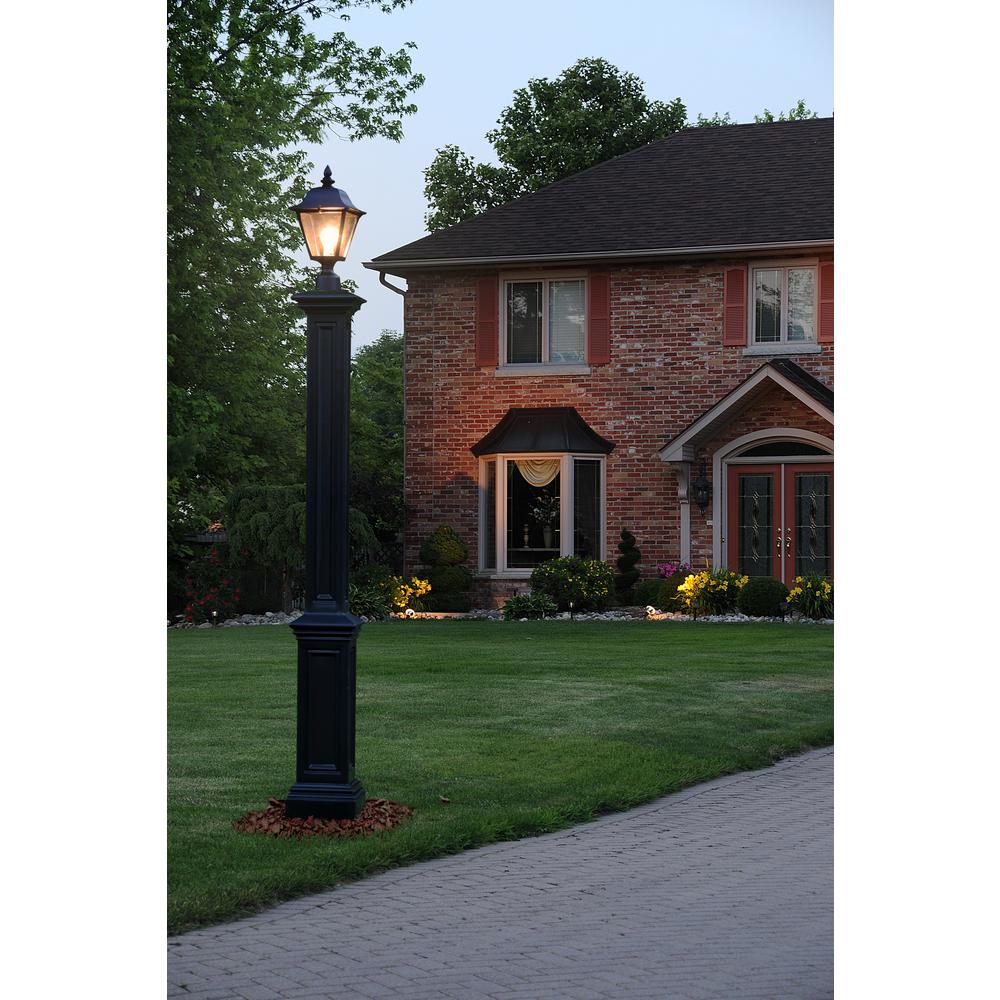 Mayne Signature Black Lamp Post With Mount 5835 B The Home Depot Signature Black Lamp Post With Mount