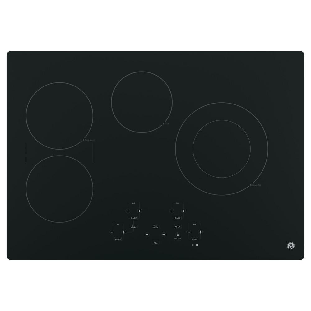 Ge 30 In Radiant Electric Cooktop In Black With 4 Elements