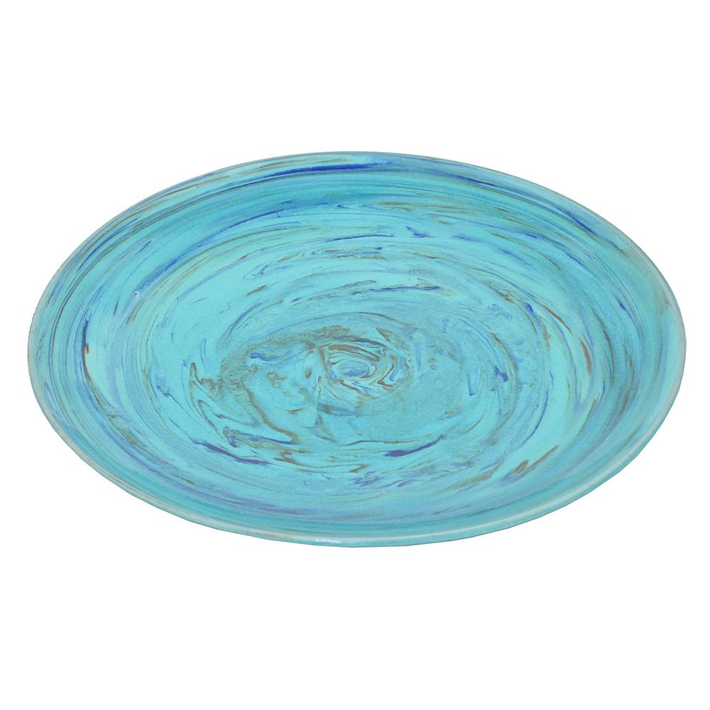 Thc Blue Turquoise Ceramic Plate 45260 The Home Depot Thc Blue Turquoise Ceramic Plate