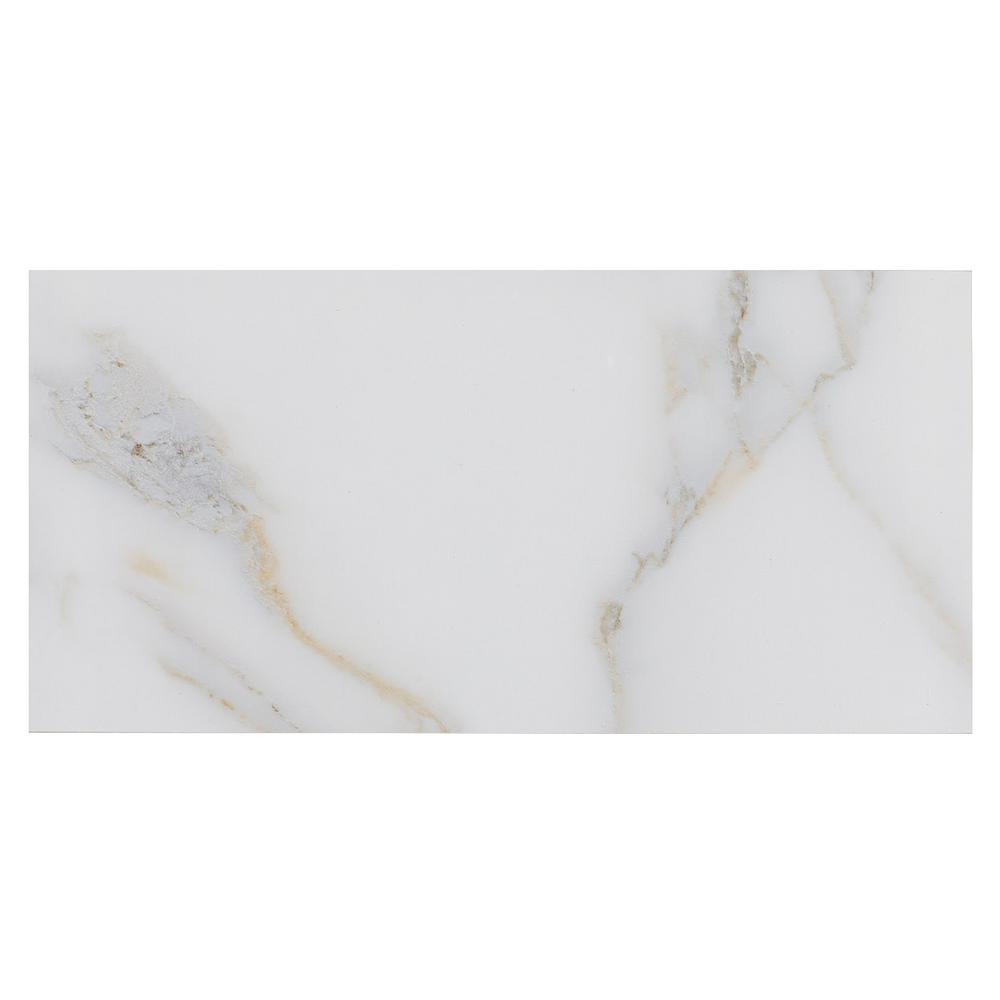 Abolos Nature 4 In X 8 Calacatta Gold Glass L And Stick Wall Calacatta Gold Glass L And Stick Wall