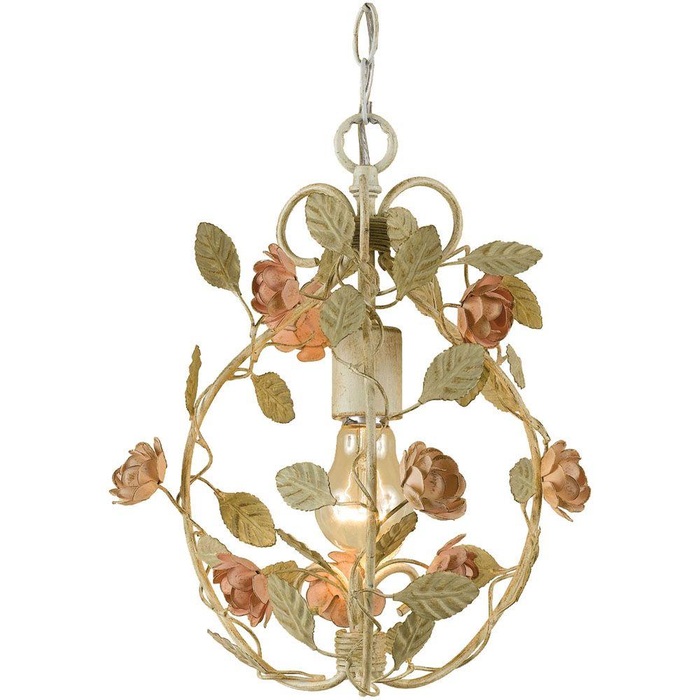 Af Lighting Ramblin Rose 1 Light Cream Mini Chandelier 7051 1h The Home Depot - Cream Metal Leaf Chandelier Af Lighting Ramblin Rose 1 Light Cream Mini Chandelier 7051 1h The Home Depot - Cream Metal Leaf Chandelier
