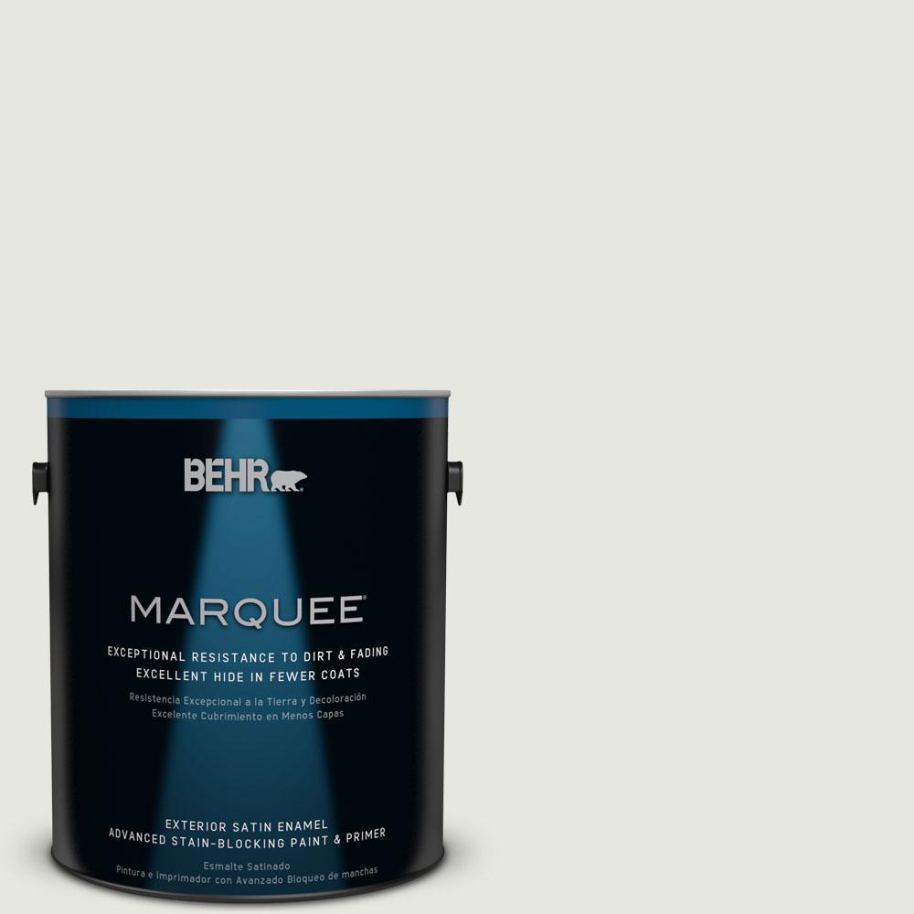 BEHR MARQUEE 1-gal. #PWN-64 Silver Dust Satin Enamel Exterior Paint ...