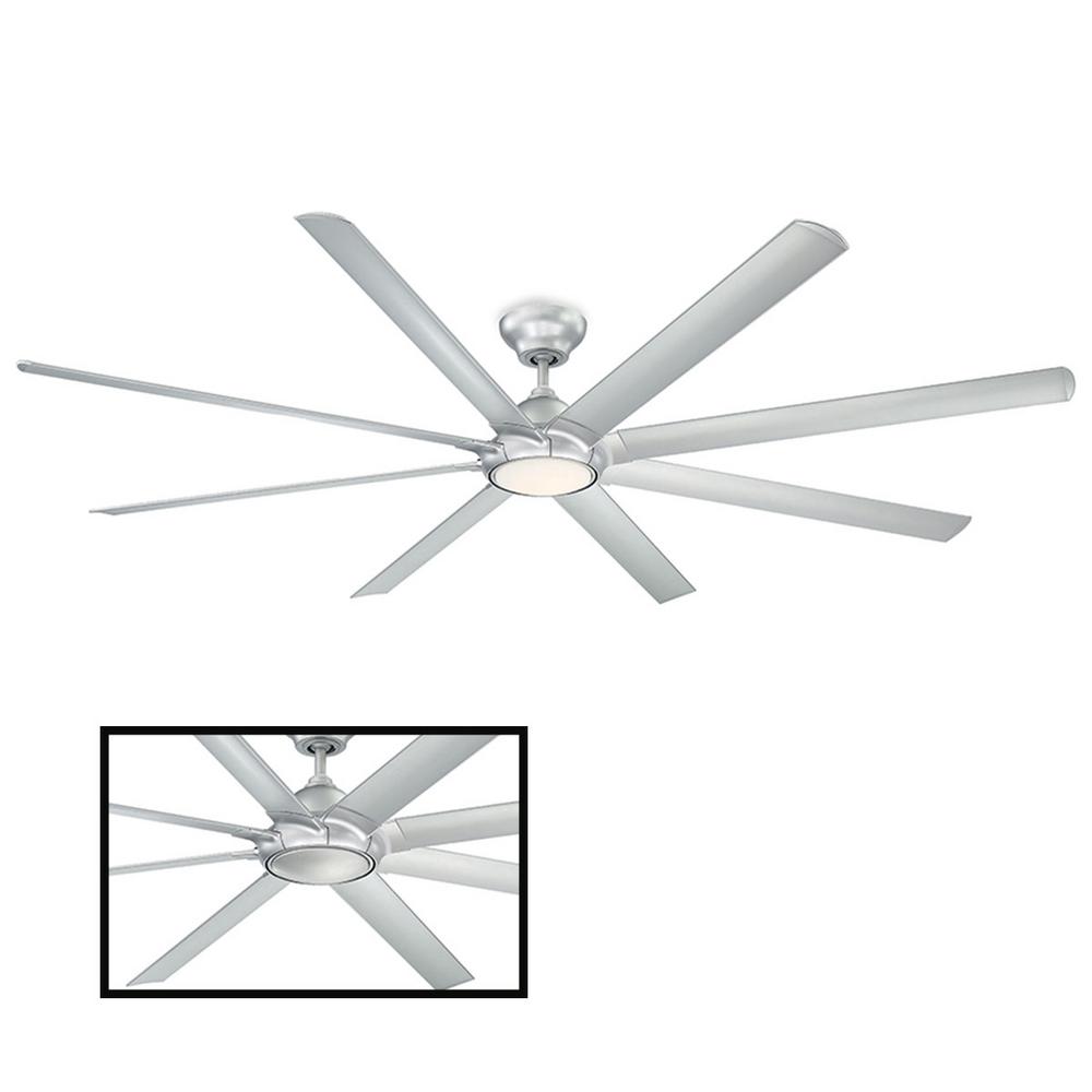 Modern Forms Hydra 96 In Led Indoor Outdoor Titanium Silver 8 Blade Smart Ceiling Fan With 3000k Light Kit And Wall Control