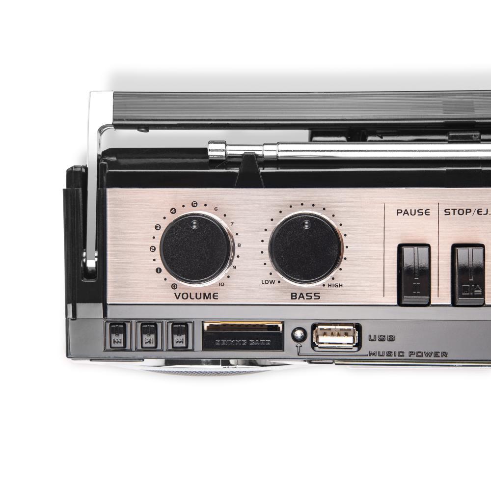 retro cassette boombox with bluetooth