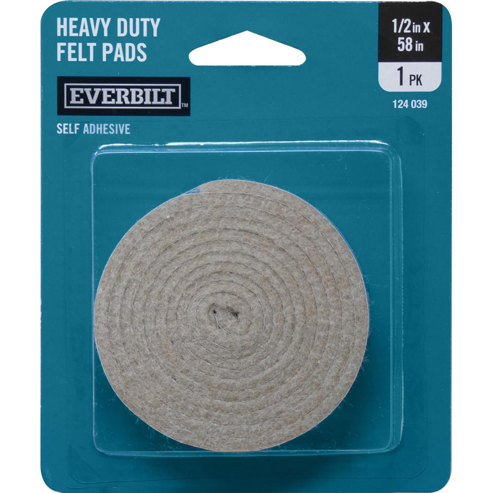 Everbilt 11/2 in. Heavy Duty Brown SelfAdhesive Felt Pads (24 per