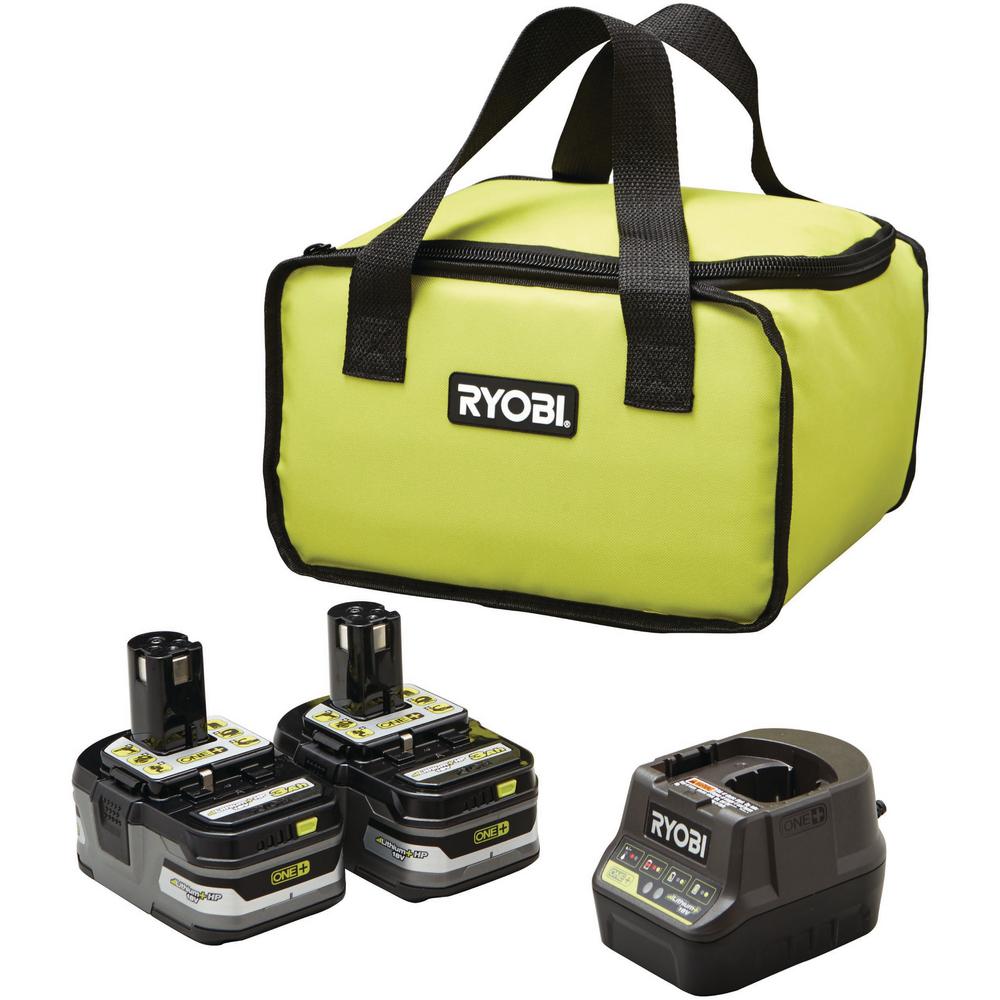RYOBI Starter Kit 18 Volt ONE+ LITHIUM+ HP 3.0 Ah Battery 2 Pack w