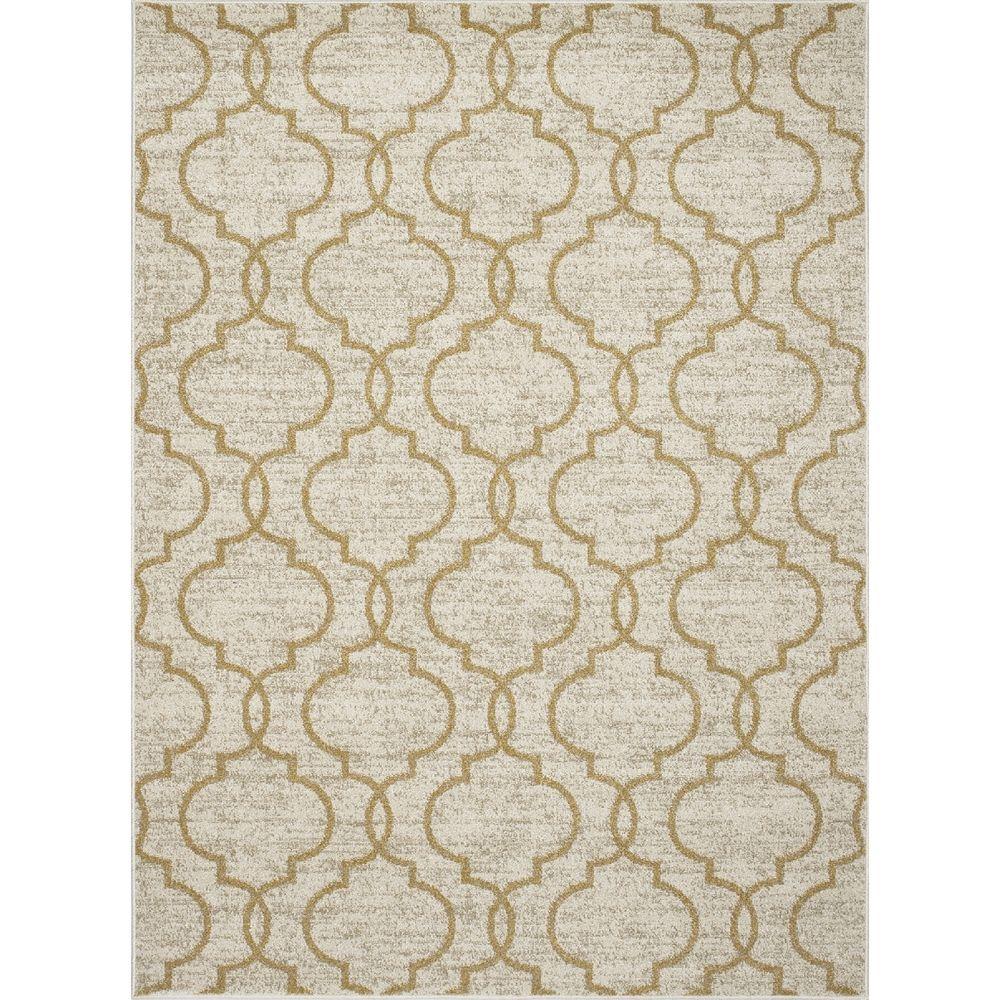 5 X 7 Yellow Area Rugs The Home Depot New Casa Quatrefoil Yellow 5 Ft X 7 Area Rug