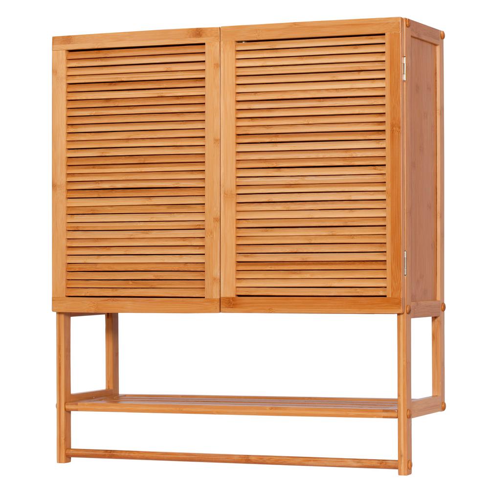 8 75 In X 27 5 24 Ecostyles Bamboo Louvered Wall Cabinet Ecostyles Bamboo Louvered Wall Cabinet