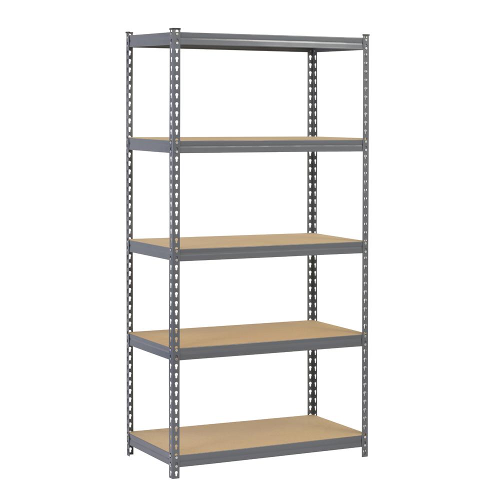 Muscle Rack 72 inch H x 36 inch W x 18 inch D 5 Shelf Steel Boltless Rivet... by Muscle Rack