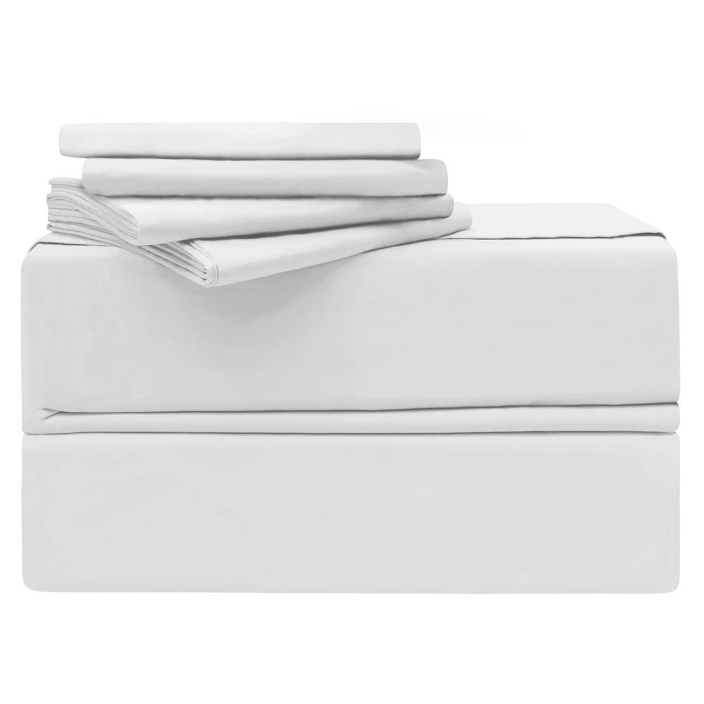 Luxury Cal King 6 Piece White 620 Thread Count 100 Cotton Sheet Luxury Cal King 6 Piece White 620 Thread Count 100 Cotton Sheet Set