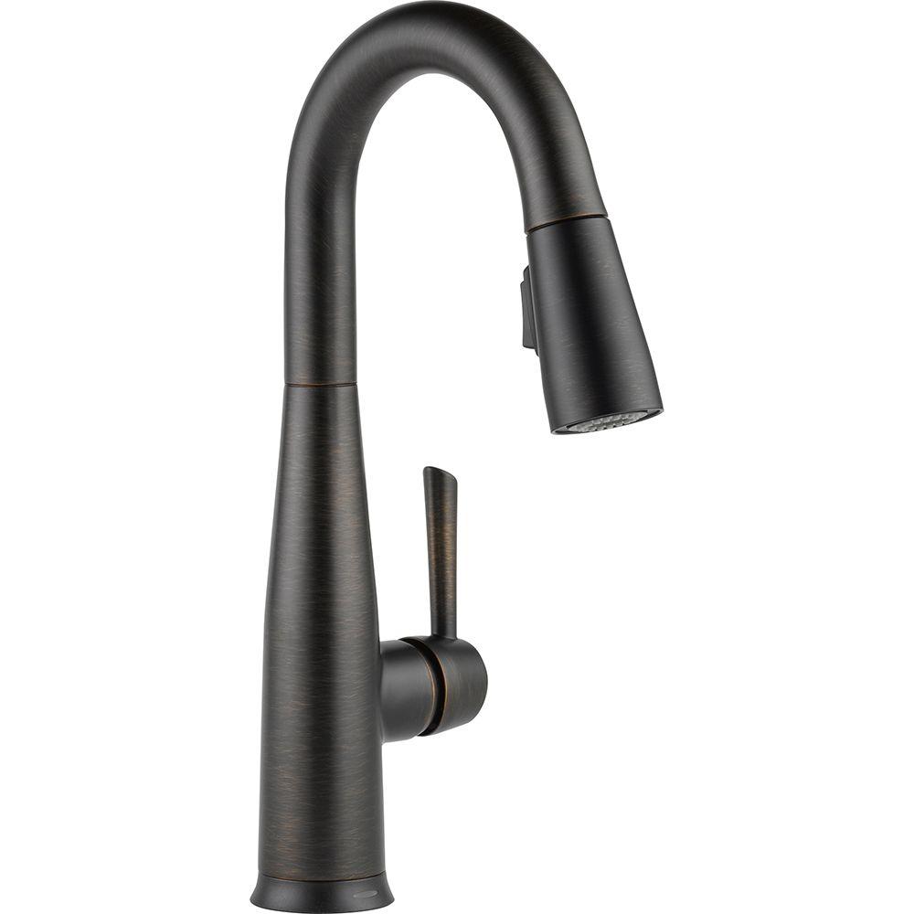 Bronze Bar Faucets Kitchen The Home Depot Essa Touch2o Technology Single Handle Bar Faucet In Venetian Bronze With Magnae Docking