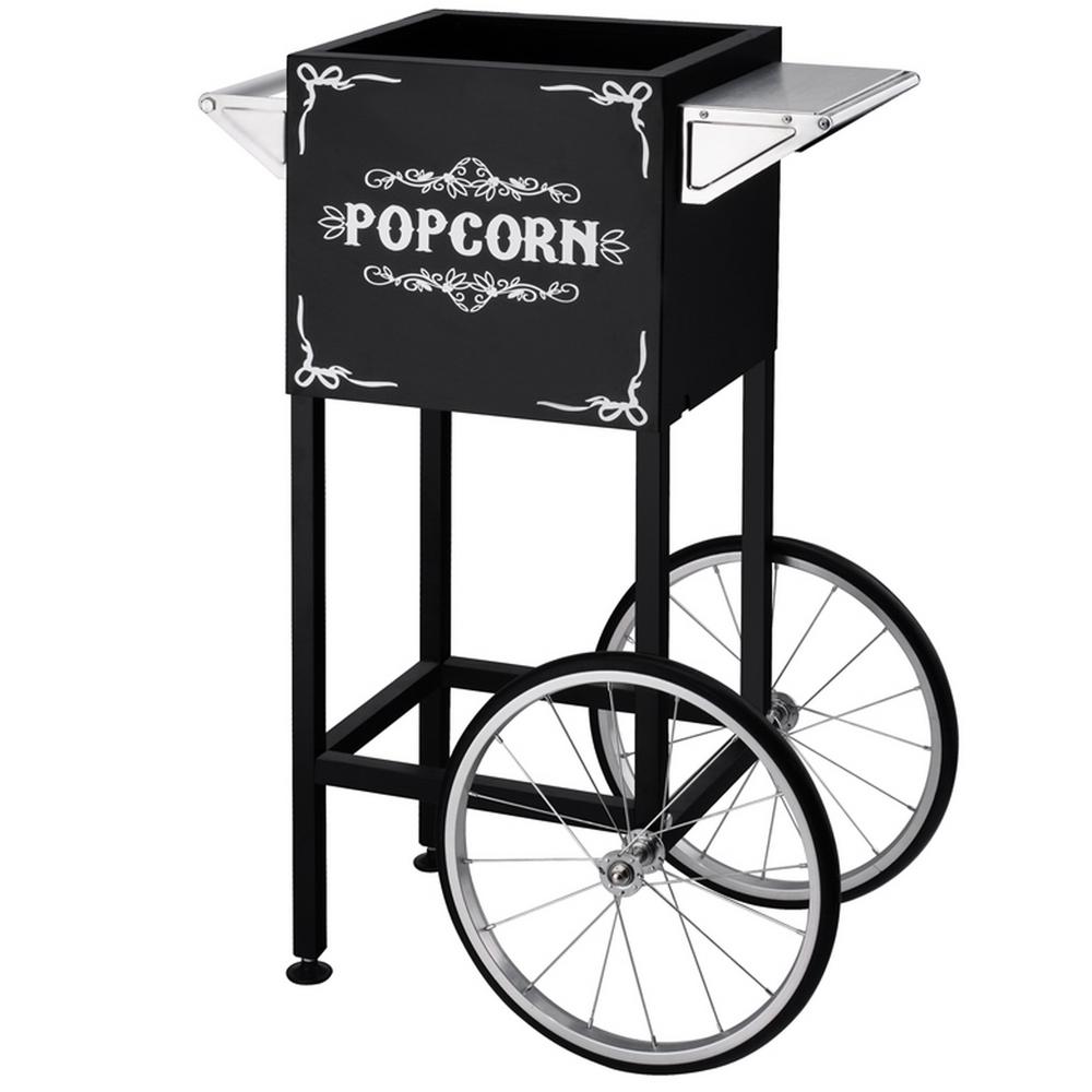 black popcorn cart