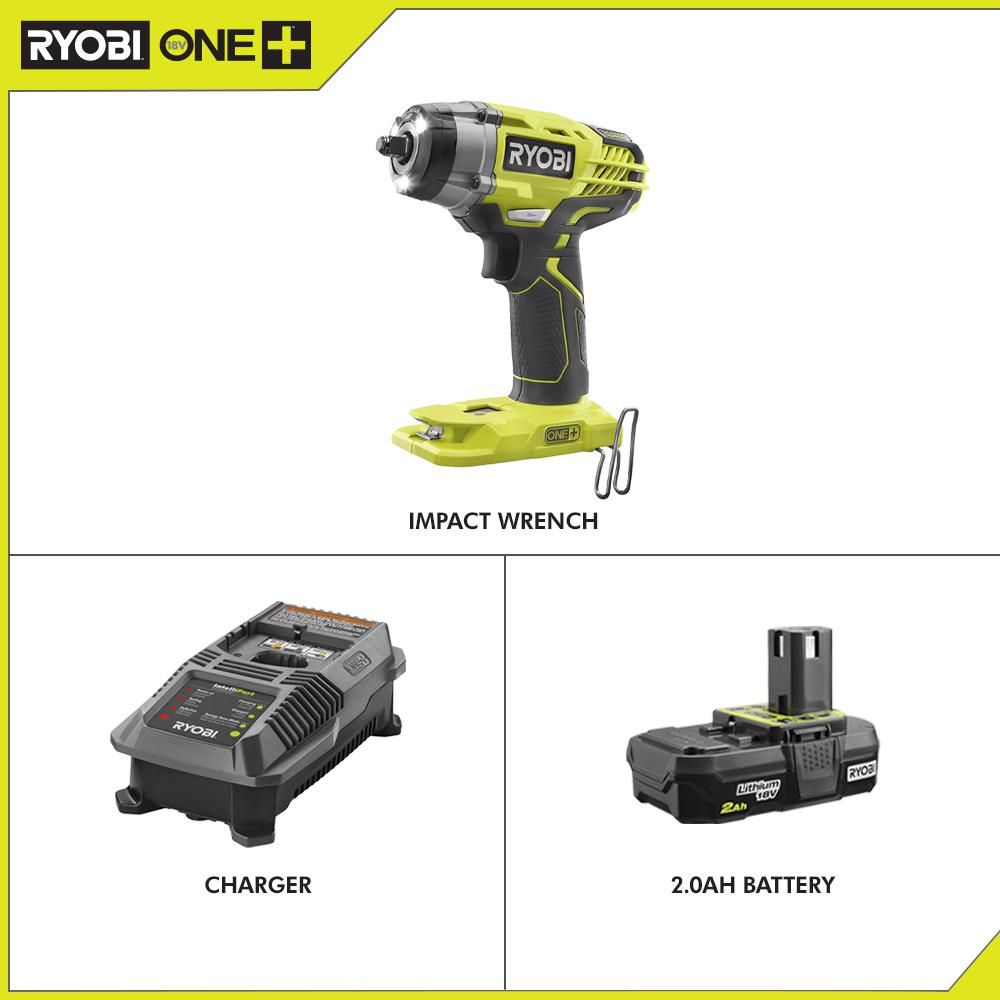 Ryobi 18-Volt ONE+ Cordless 3//8 in Tool Only P263 3-Speed Impact Wrench
