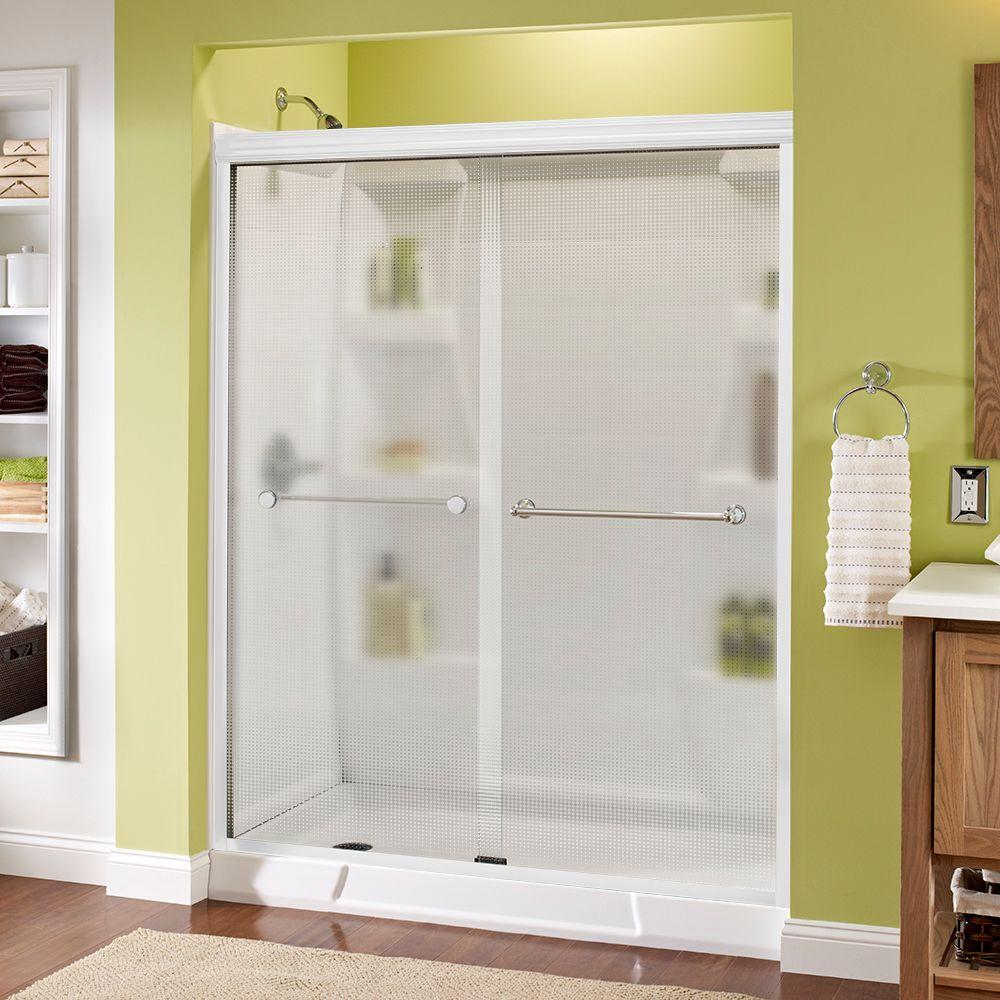 Delta Crestfield 60 in. x 70 in. Semi-Frameless Sliding Shower Door in ...