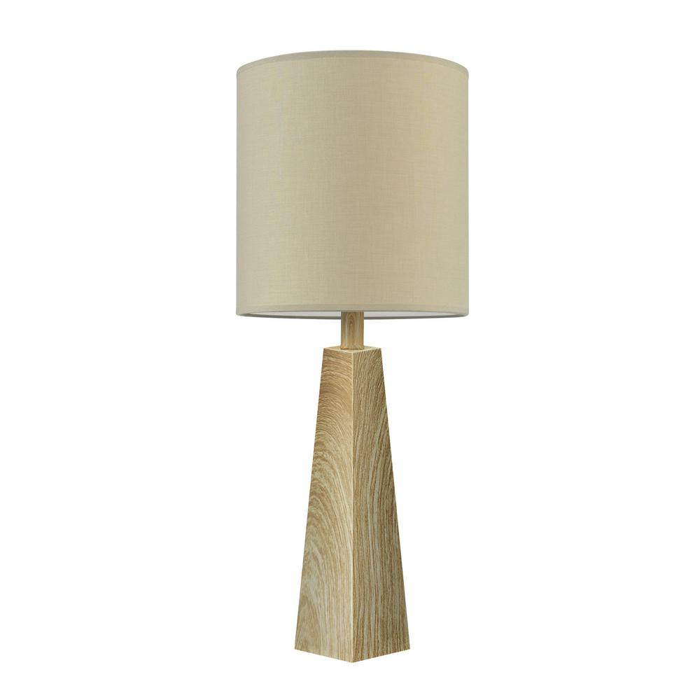 Globe Electric Monterey 25 In Faux Wood Table Lamp With Beige Globe Electric Monterey 25 In Faux Wood Table Lamp With Beige Fabric Shade