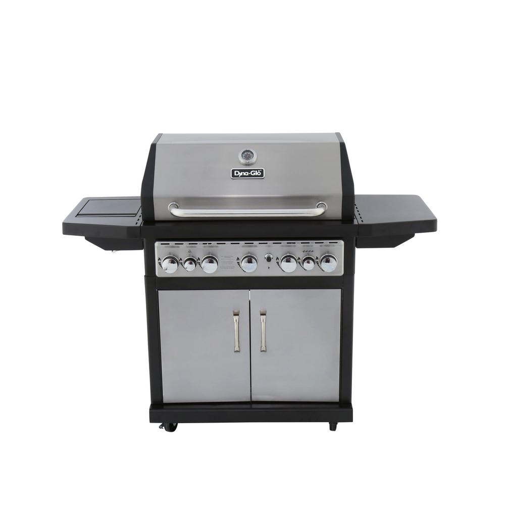 Dyna Glo Large Gas Grills The Home Depot 5 Burner Natural Gas Grill With Side And Rotisserie