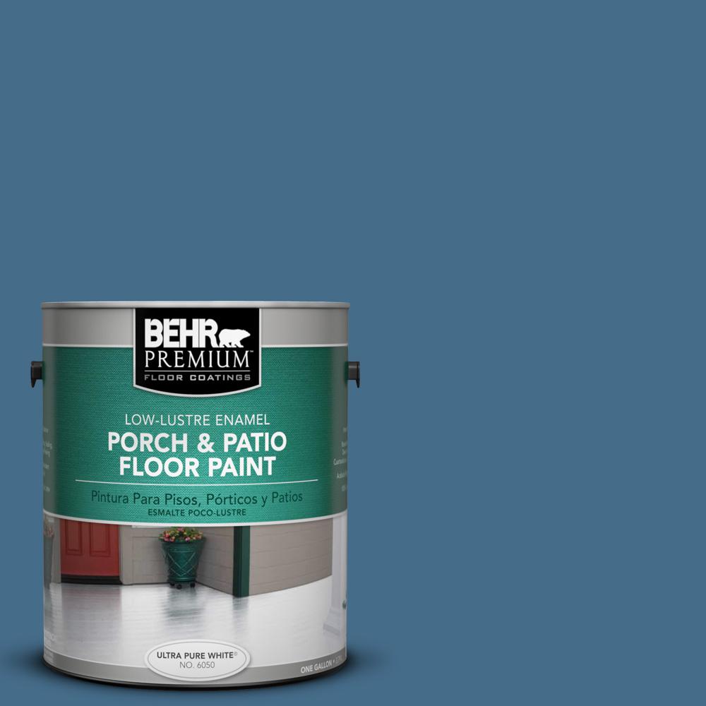 Behr Premium 1 Gal Pfc 51 Nautical Blue Part Epoxy Concrete And 570d 6 Neptune Blue Low Re Porch And Patio Floor