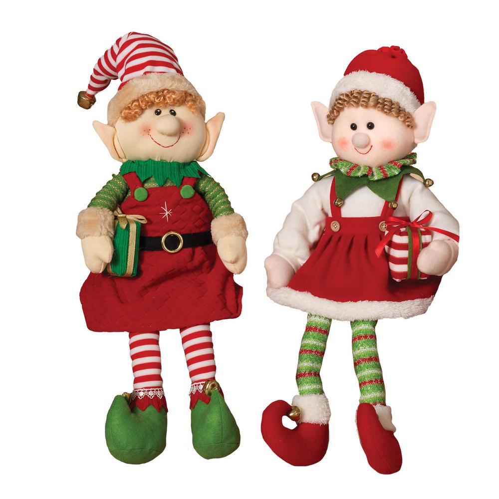 s 2 asst 25 in h plush elves 2160050ec the home depot s 2 asst 25 in h plush elves 2160050ec the home depot