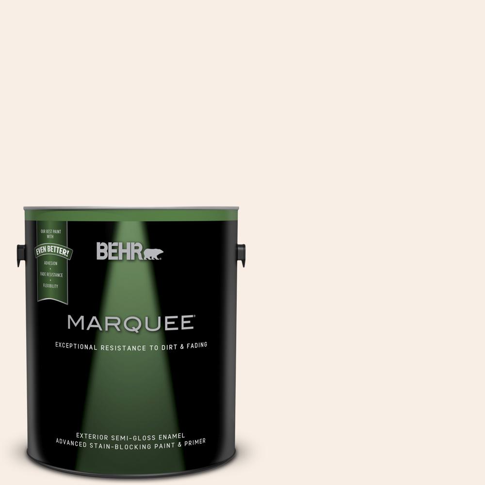 Behr Marquee 1 Gal M210 Seed Pearl Semi Gloss Enamel Exterior M210 1 Seed Pearl Semi Gloss Enamel