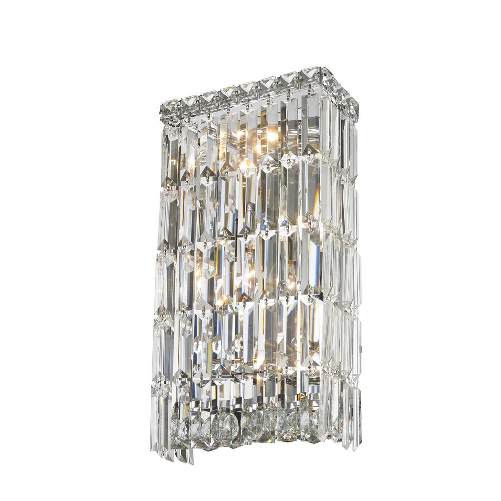 Crystal Sconces Lighting The Home Depot Cascade 4 Light Chrome And