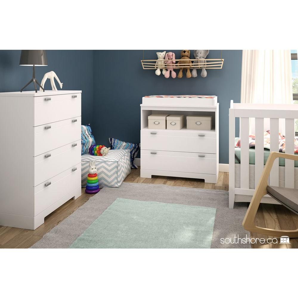 South S Reevo 2 Drawer Pure White Changing Table 3840330 The South S Reevo 2 Drawer Pure White Changing Table