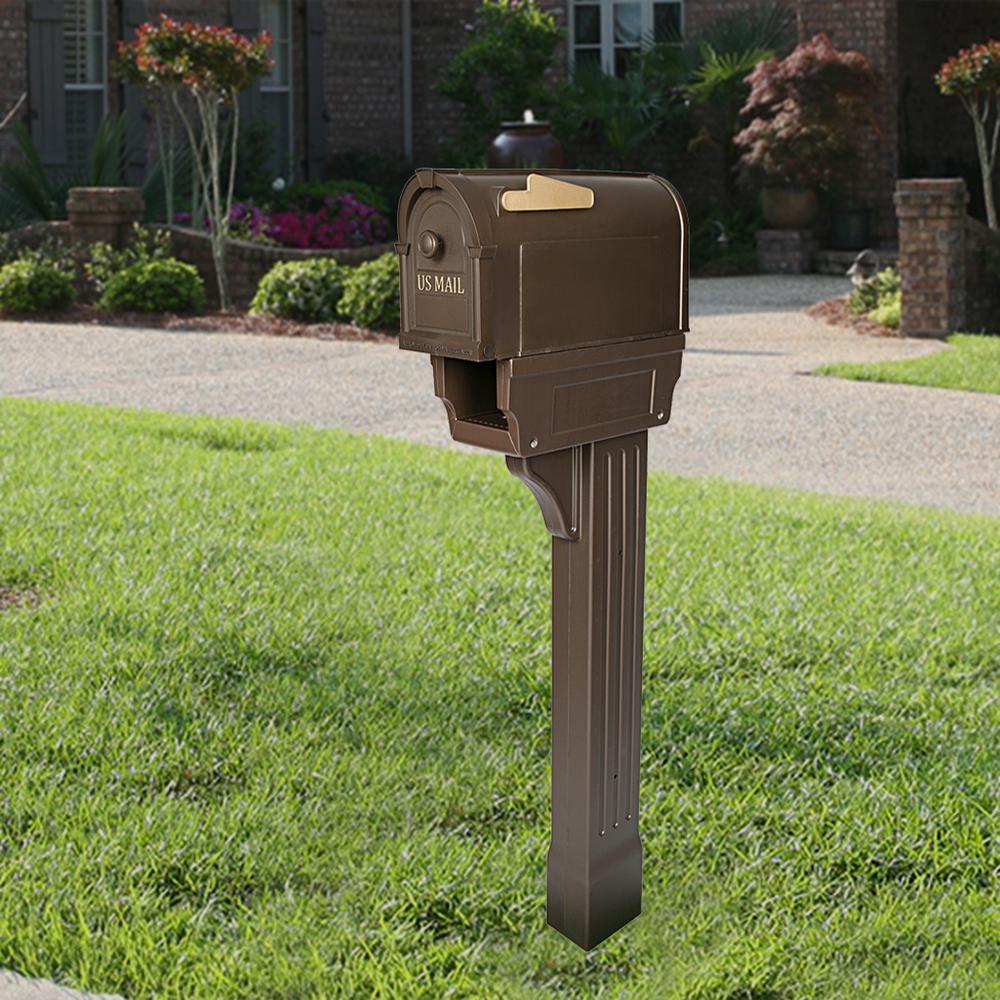 AllinOne Mailbox and Post Combo Kit, Weather/Vandal Resistant w/ Knob, Bronze 890583002900 eBay