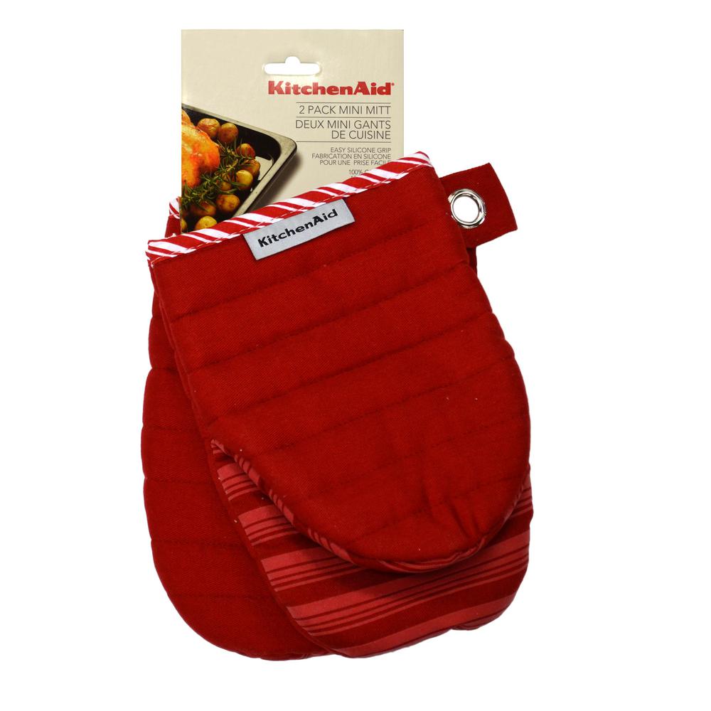 Home Dynamix Kitchenaid Fire Red Mini Mitt 2 Pack
