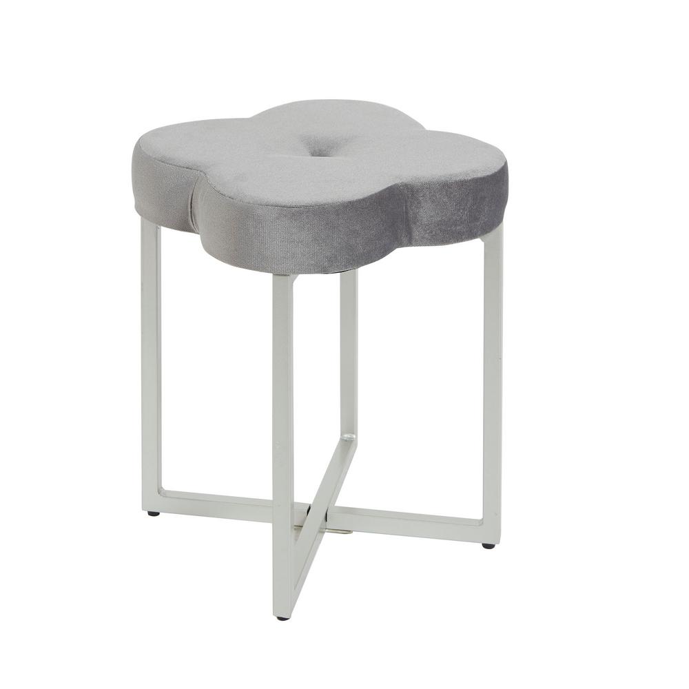 Gray Makeup Vanity Stool Makeup Vanities Bedroom Furniture The Home Depot