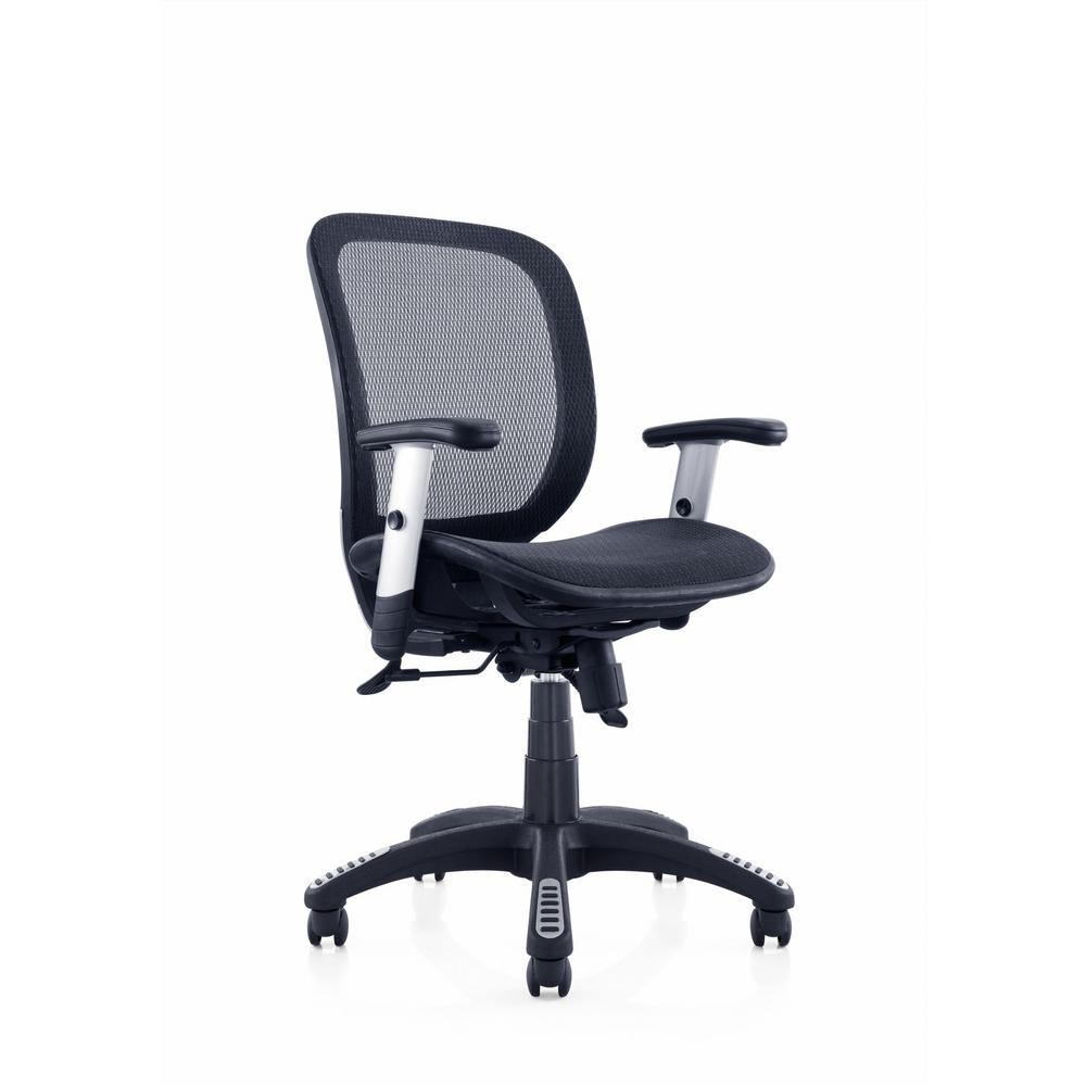 Canary Black Fully Meshed Ergo Office Chair Msh102bk The Home Depot Black Fully Meshed Ergo Office Chair