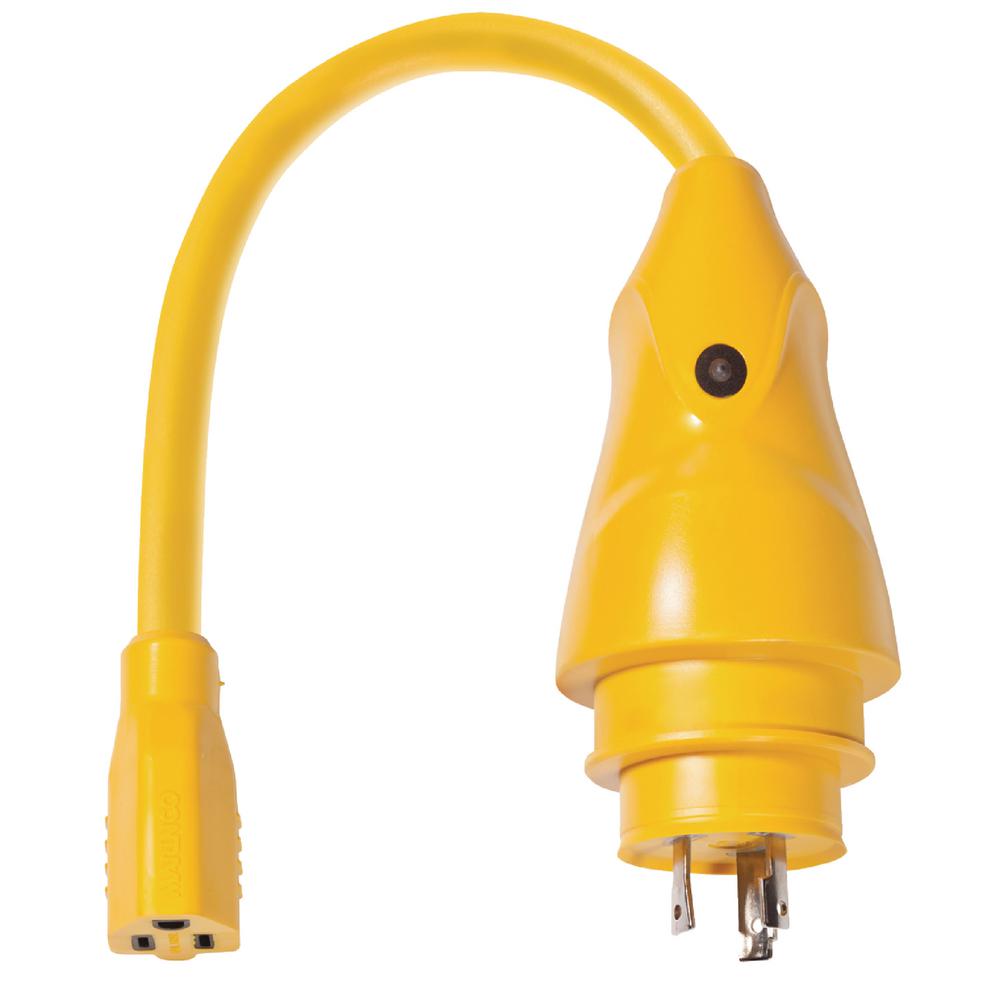 MARINCO 30 Amp Male to 15 Amp Female EEL ShorePower Pigtail AdapterP30