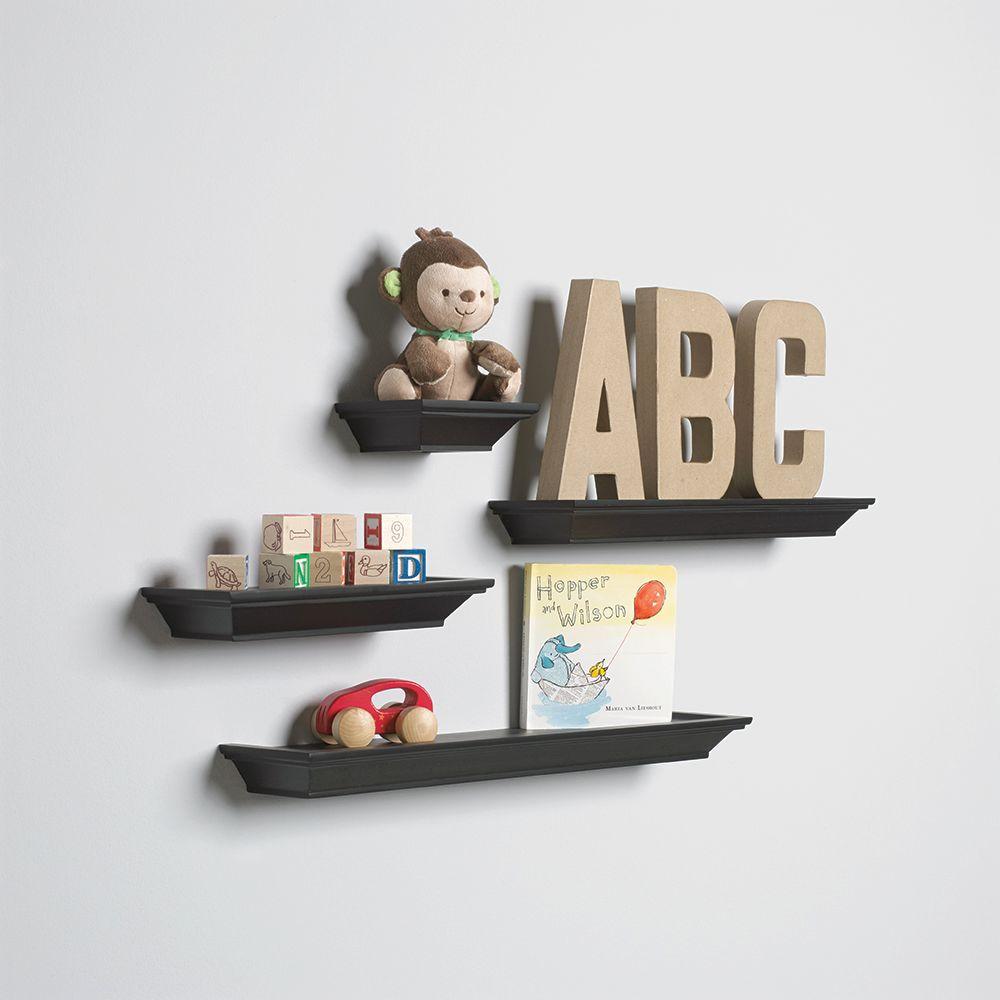 Knape Vogt 24 In W X 4 In D Wall Mounted Black Decorative