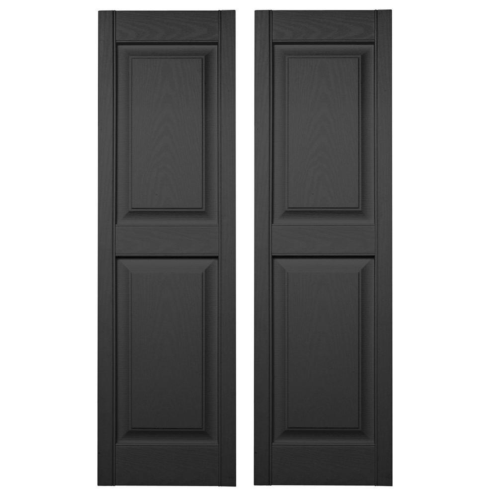 Bright White 12W x 67H Builders Edge Shutters Per Pair 117
