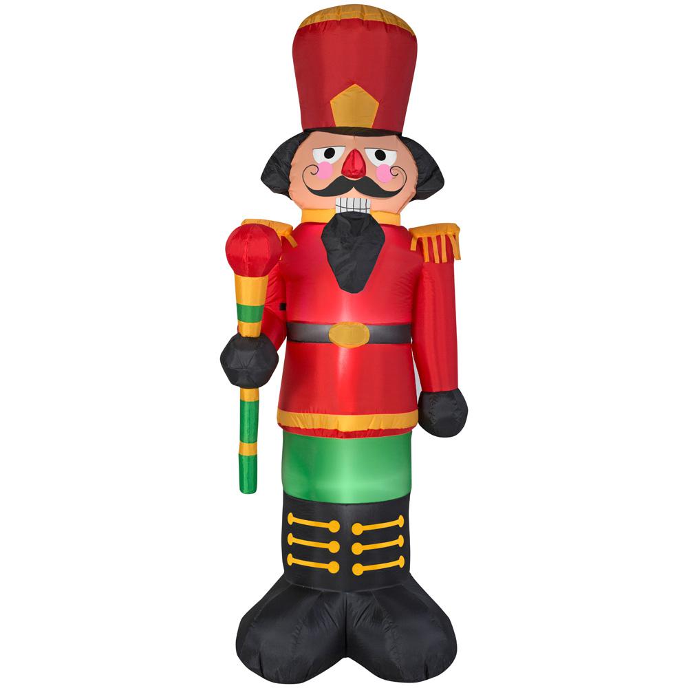 Home Accents Holiday 6.5 ft. Inflatable Airblown Red Nutcracker-15387 ...