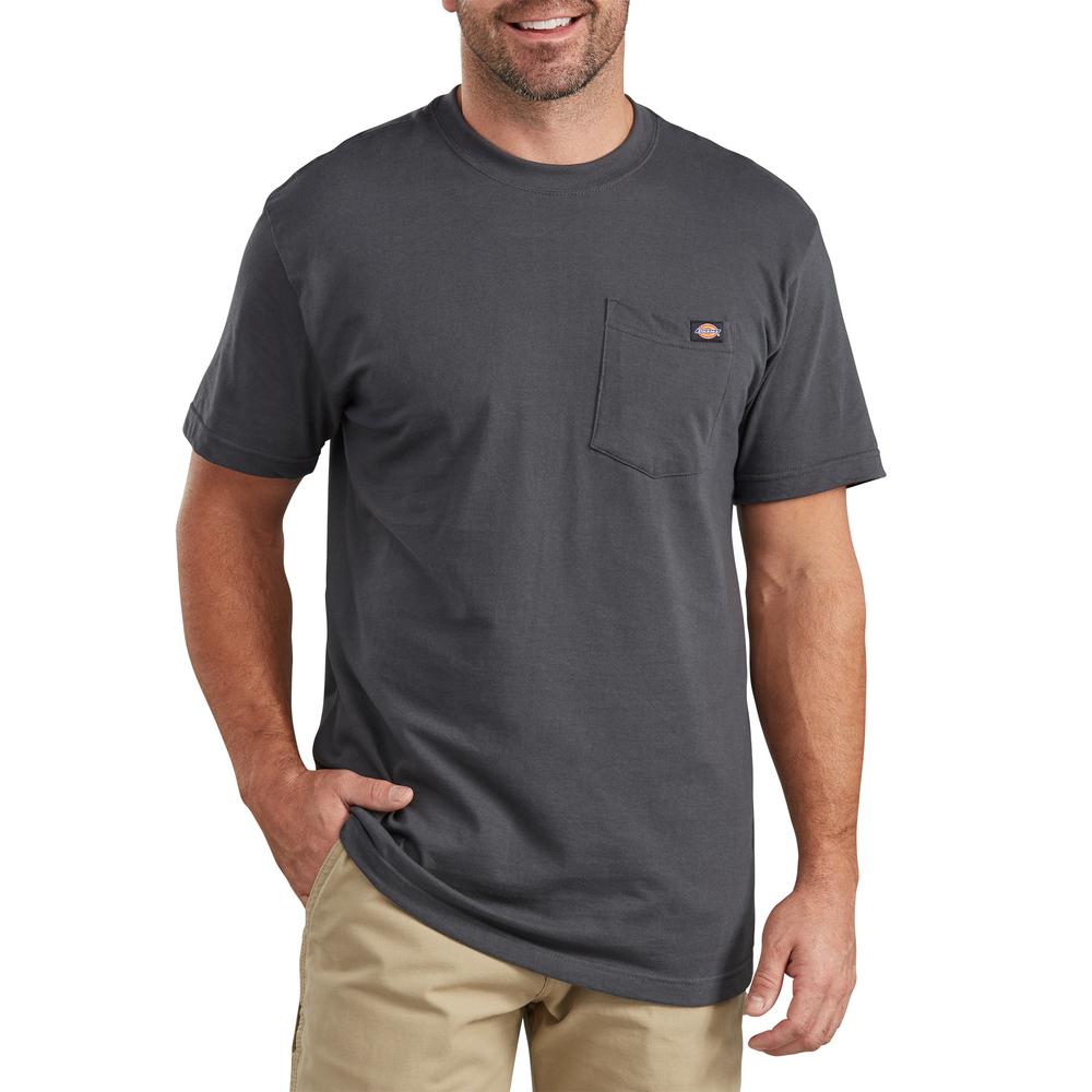 Dickies Men's Charcoal Short Sleeve Pocket Tee-WS436CH XL - The Home Depot