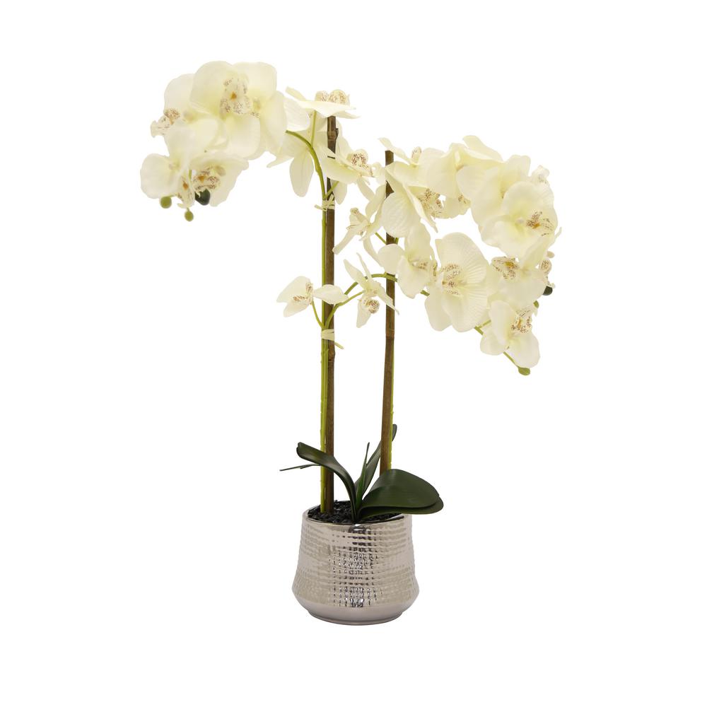 Three Hands Faux Orchid Flower Pot 39265 The Home Depot Three Hands Faux Orchid Flower Pot