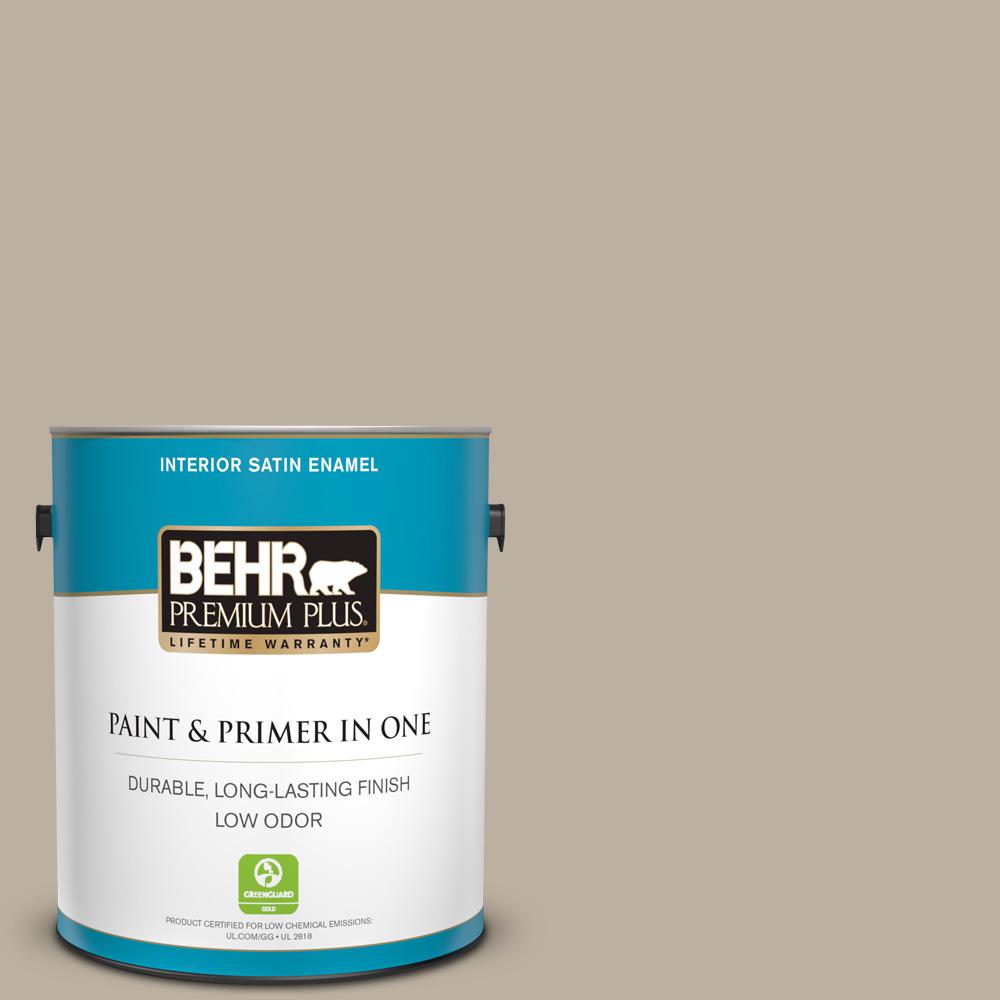 Behr Premium Plus 1 Gal 750d 4 Pebble Stone Satin Enamel Low Odor Behr Premium Plus 1 Gal 750d 4 Pebble Stone Satin Enamel Low Odor