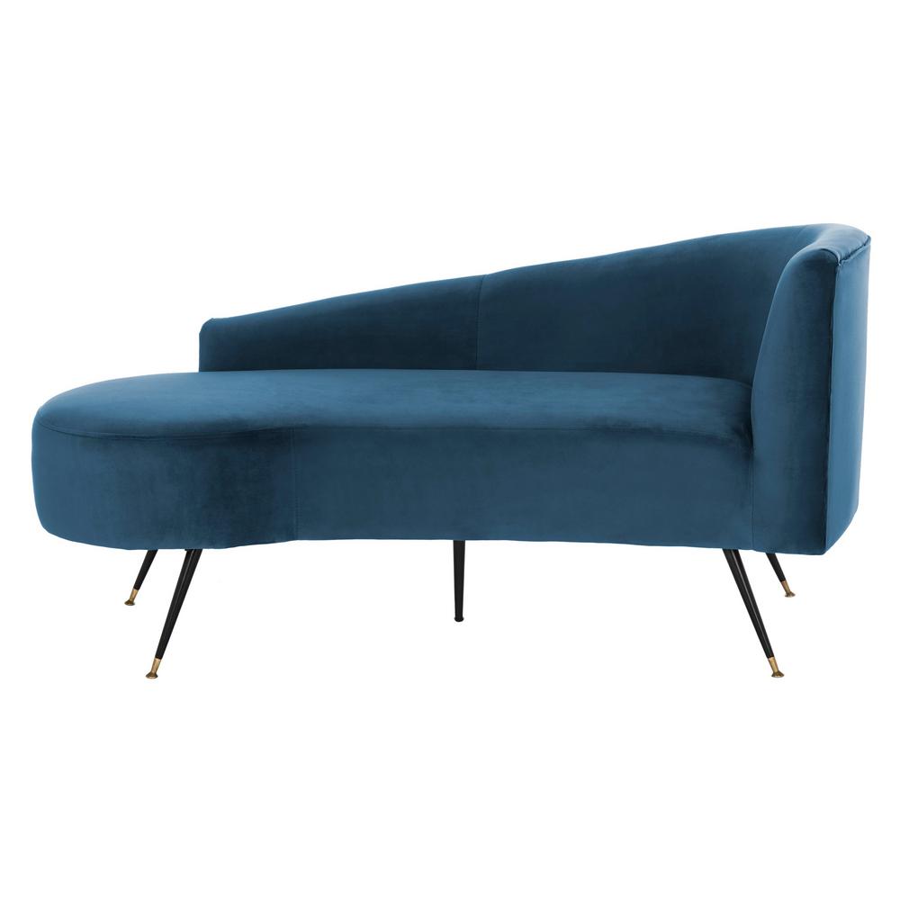 Safavieh Evangeline Navy/Black Chaise Lounge LVS6300C ... Safavieh Evangeline Navy/Black Chaise Lounge LVS6300C ... on Safavieh Chaise Lounge id=37633