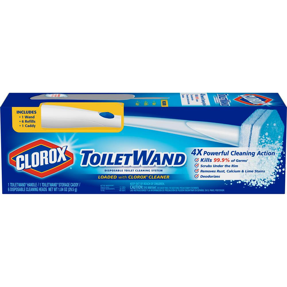 clorox toiletwand disposable toilet cleaning system with 6 refills