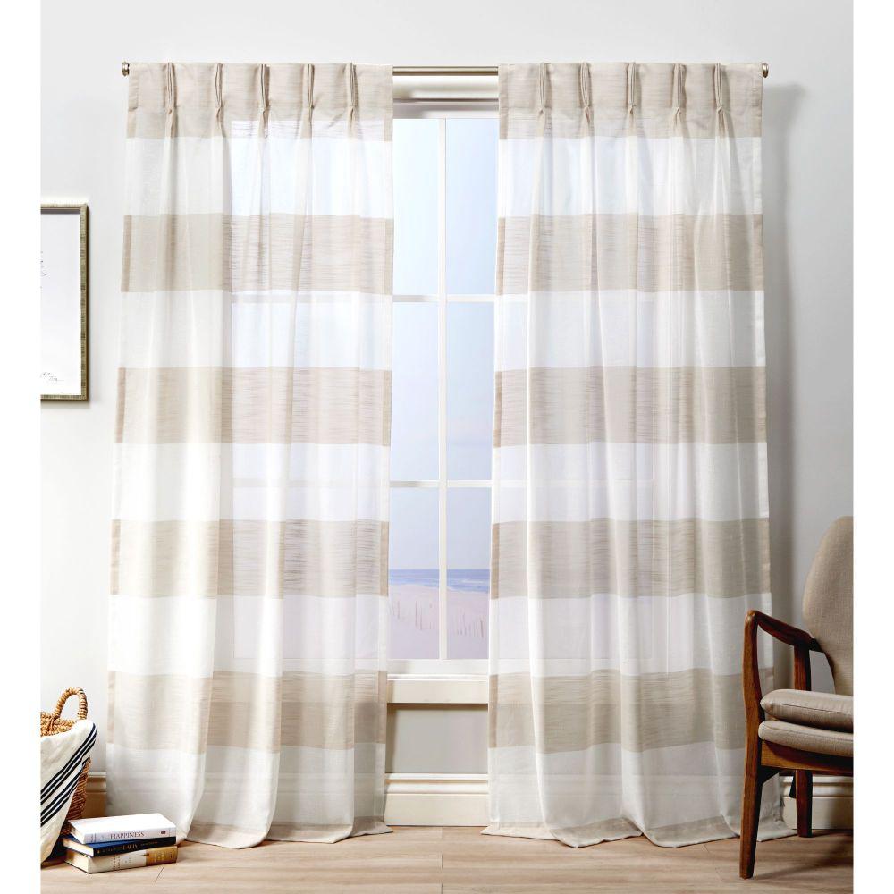 pinch pleat sheer curtains 64 x 63
