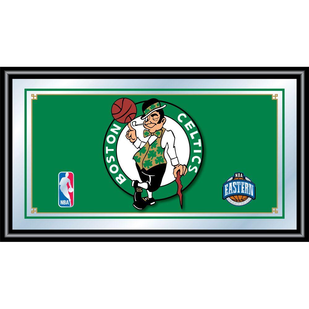 Boston Celtics Nba 15 In X 26 Black Wood Framed Mirror Nba1500 Boston Celtics Nba 15 In X 26 Black Wood Framed Mirror Nba1500 Bc The Home Depot